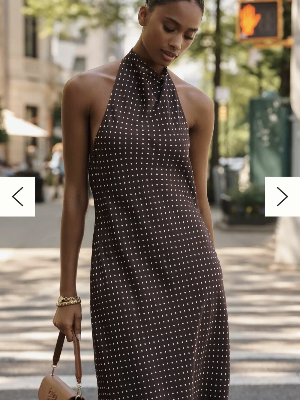 Maeve Jamie Satin Halter Midi Dress S $168 - Picture 2 of 4